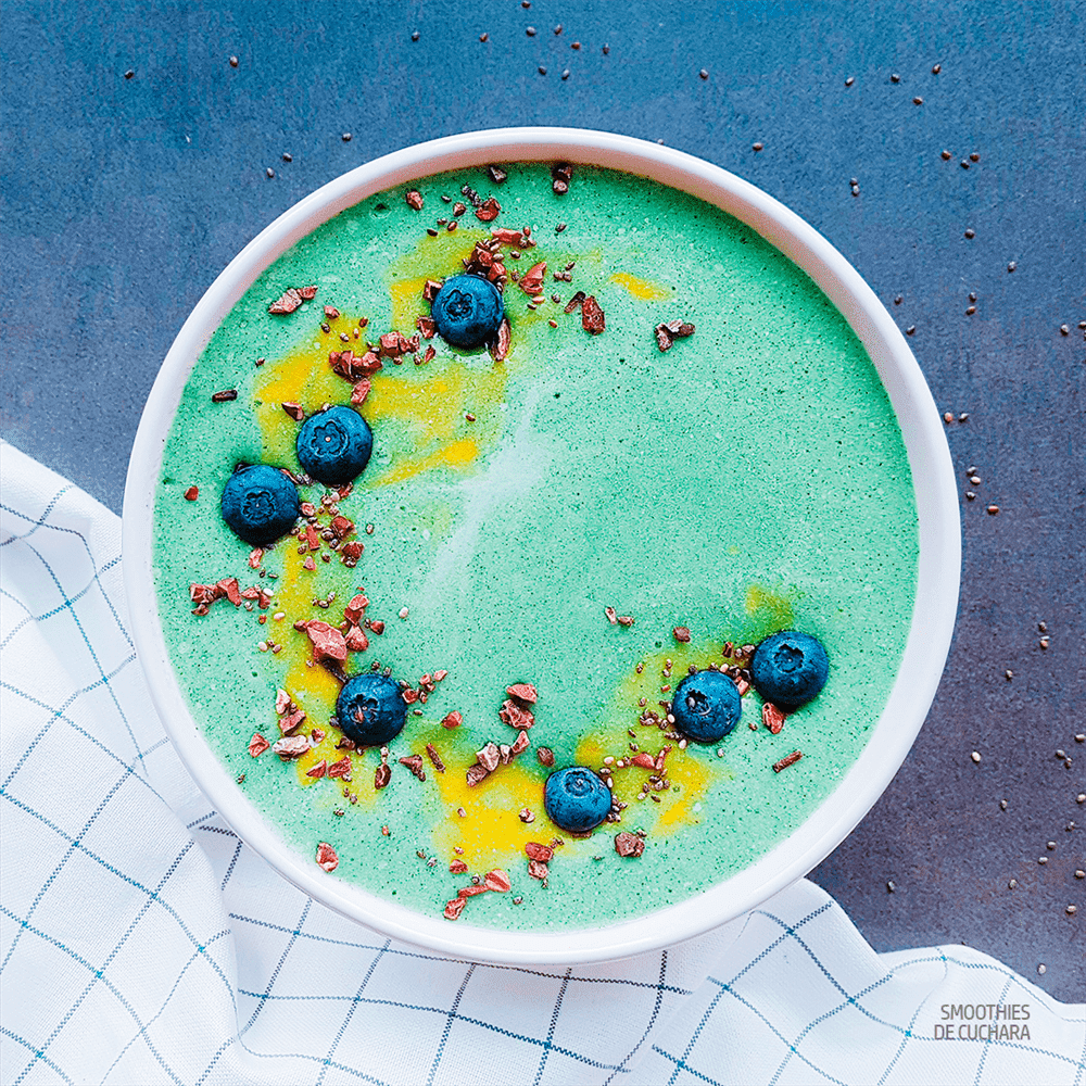 Smoothie de melón con alga chlorella